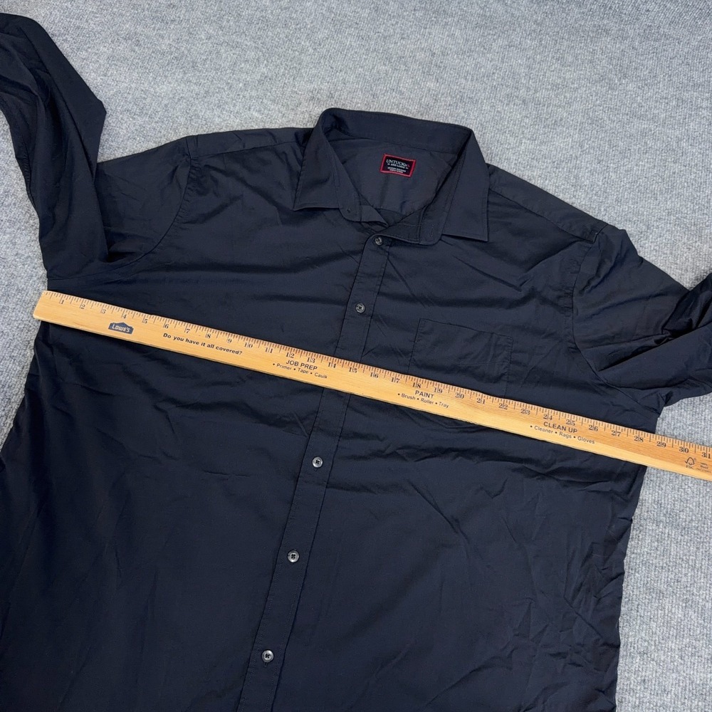 Untuckit Shirt Mens 3XL Black Logo Nylon Stretch Performance Gironde Button Up - Picture 5 of 8